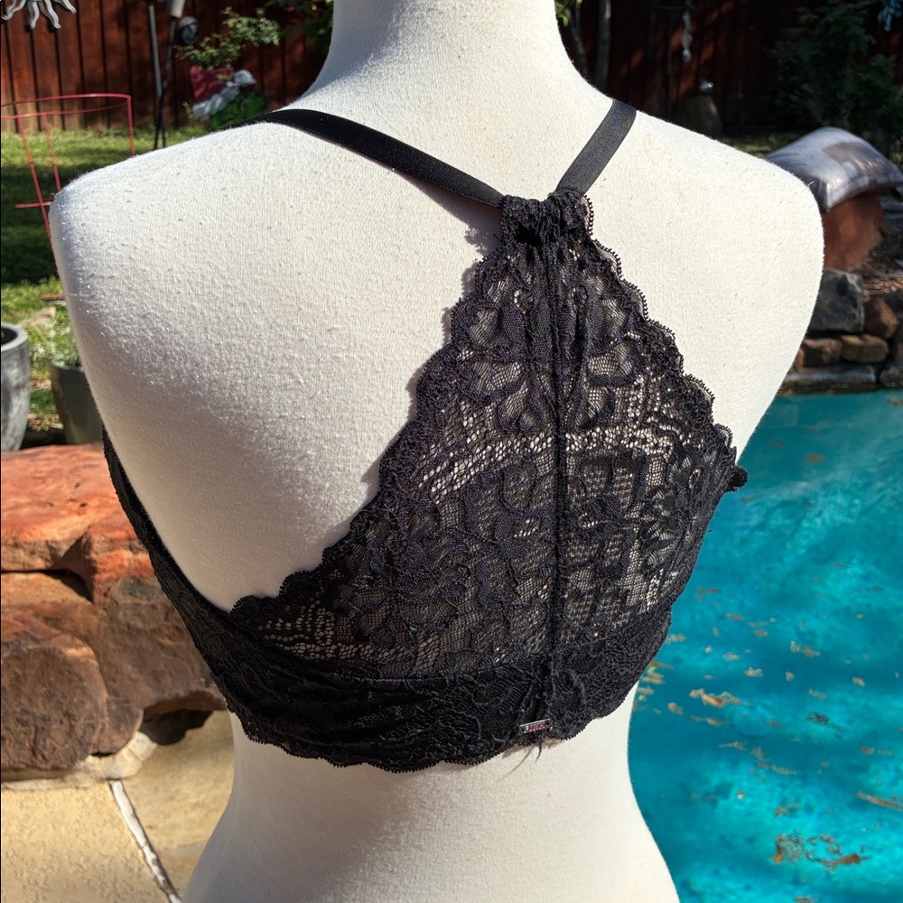 PINK Victoria's Secret Black Lace Push-Up Bra 36DD - Picture 2 of 9
